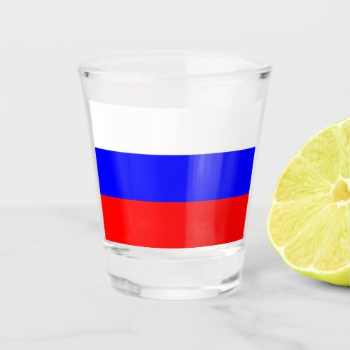 Patriotic shot glass with flag of Russia