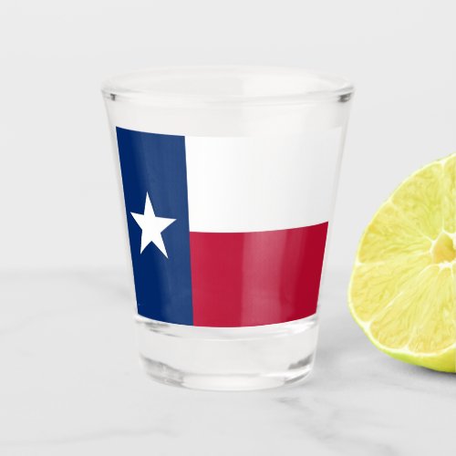 Patriotic shot glass with flag of Texas