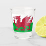 Patriotic shot glass with flag of Wales