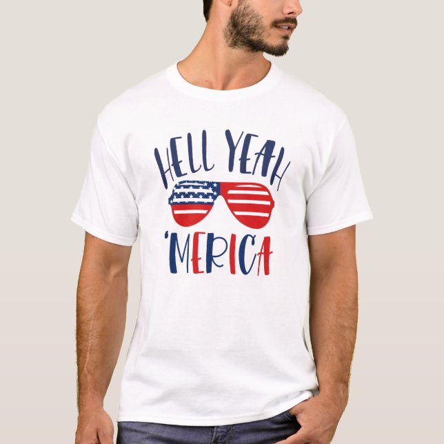 Patriotic 'Shout Out to America' Shirt - USA Pride (Front)
