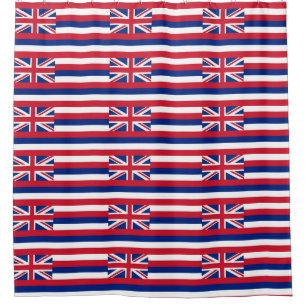 Patriotic Shower Curtain with Flag of Hawaii