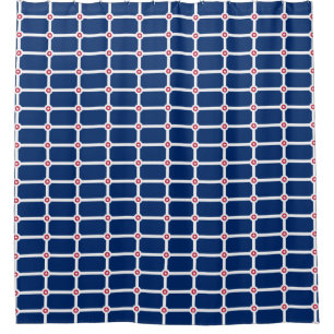Patriotic Shower Curtain with Flag of Indianapolis