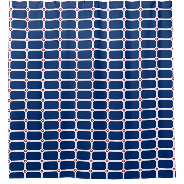 Patriotic Shower Curtain with Flag of Indianapolis (Front)