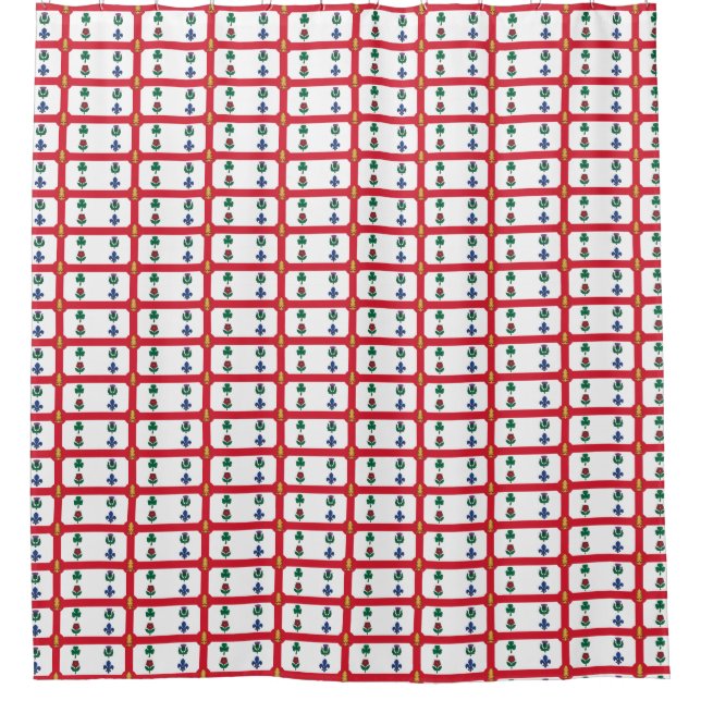 Patriotic Shower Curtain with Flag of Montreal (Front)