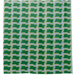 Patriotic Shower Curtain with Flag of Portland