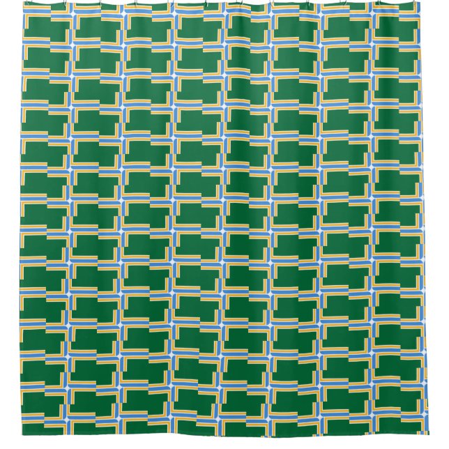 Patriotic Shower Curtain with Flag of Portland (Front)