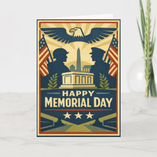 Patriotic Silhouettes Memorial Day Card