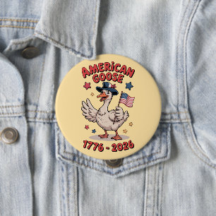 Patriotic Silly Goose America 250th Anniversary Button