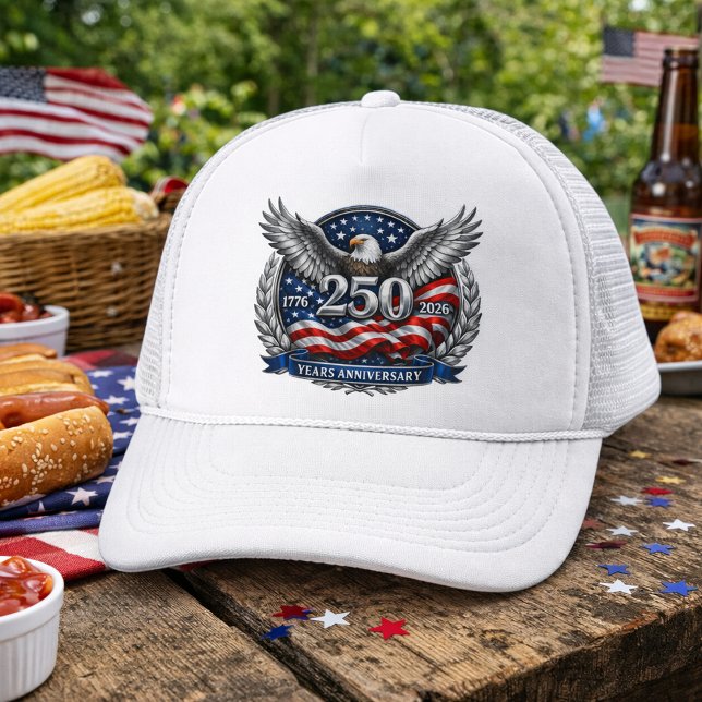 Patriotic Silver Wings of Freedom Trucker Hat (Creator Uploaded)
