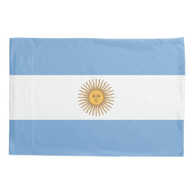 Patriotic Single Pillowcase flag of Argentina (Back)