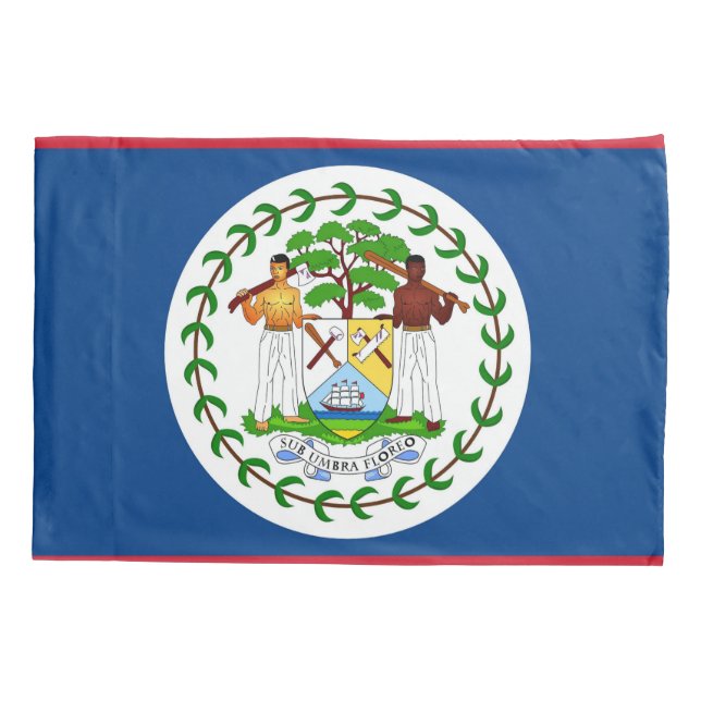 Patriotic Single Pillowcase flag of Belize (Back)