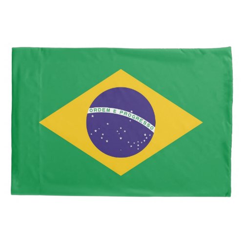 Patriotic Single Pillowcase flag of Brazil