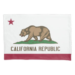 Patriotic Single Pillowcase flag of California