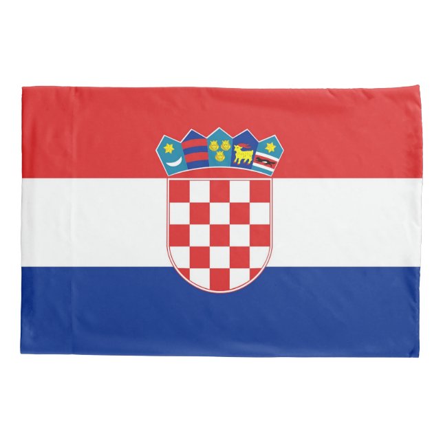 Patriotic Single Pillowcase flag of Croatia (Back)