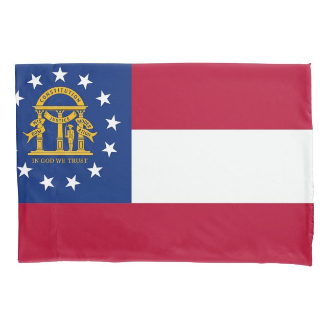 Patriotic Single Pillowcase flag of Georgia (Front)