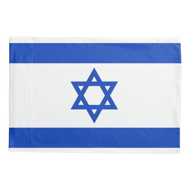 Patriotic Single Pillowcase flag of Israel (Back)