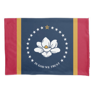 Patriotic Single Pillowcase, flag of Mississipi Pillow Case
