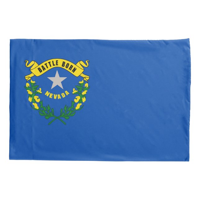 Patriotic Single Pillowcase flag of Nevada, USA (Back)