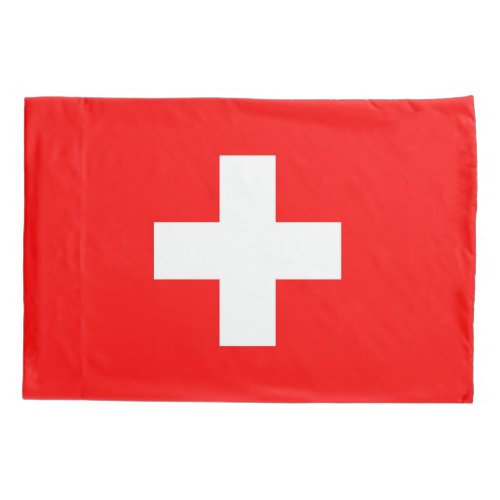 Patriotic Single Pillowcase flag of Switzerland