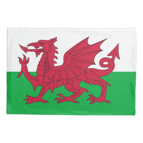 Patriotic Single Pillowcase flag of Wales