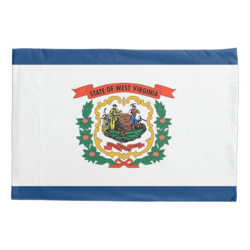 Patriotic Single Pillowcase flag of West Virginia