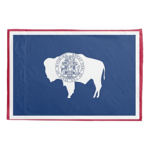 Patriotic Single Pillowcase flag of Wyoming USA