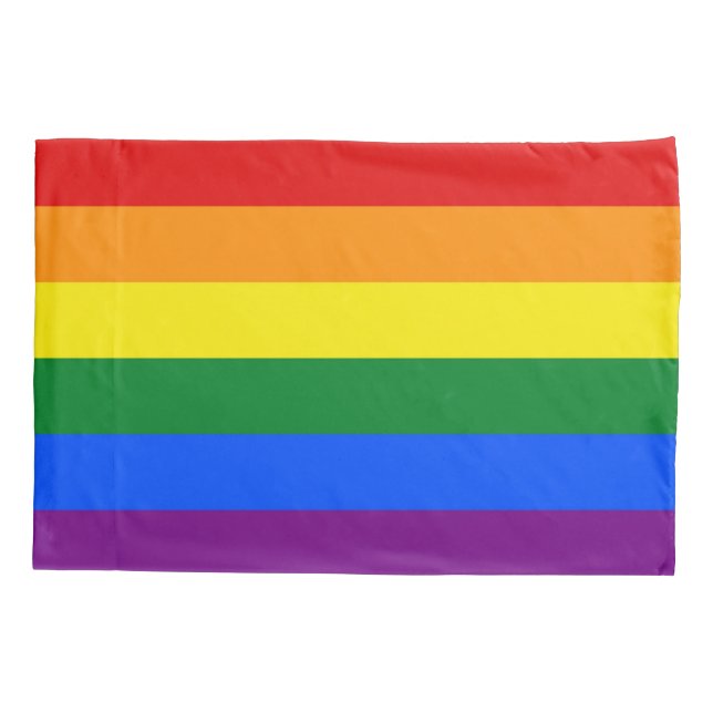 Patriotic Single Pillowcase Pride flag of LGBT (Back)