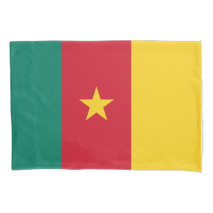 Patriotic Single Pillowcase with flag of Cameroon