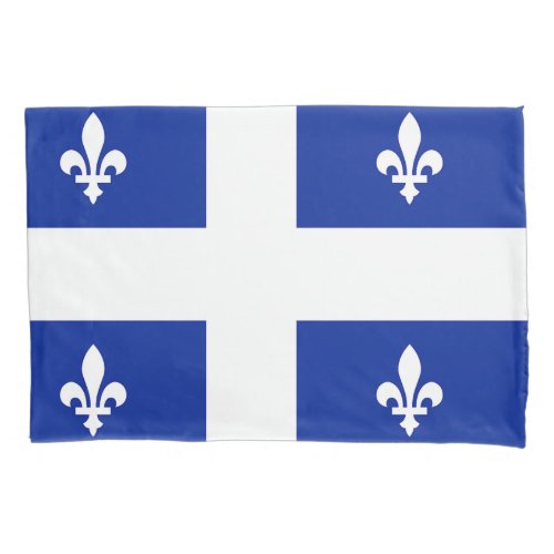 Patriotic Single Pillowcase with flag of Quebec