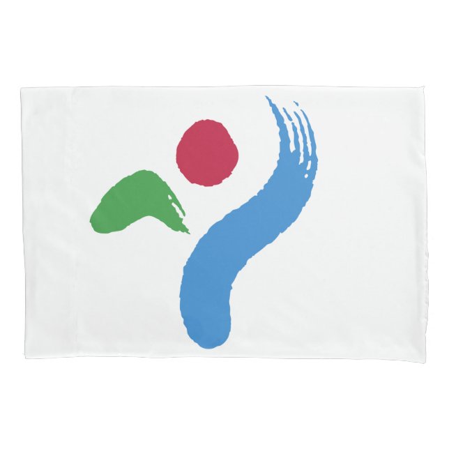 Patriotic Single Pillowcase with flag of Seoul (Front)
