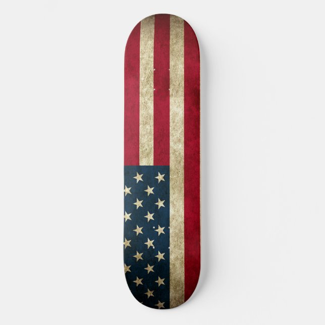 Patriotic Skateboard featuring the American Flag Deck (Front)