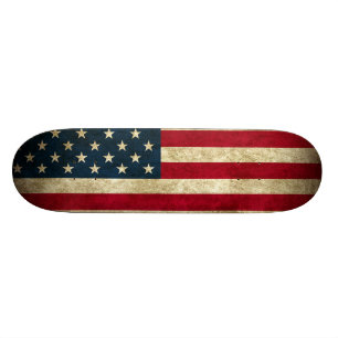 Patriotic Skateboard featuring the American Flag Deck