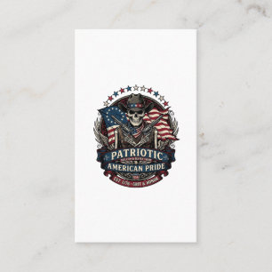 Patriotic Skeleton Cowboy Dark Patriot Skeleton &  Business Card