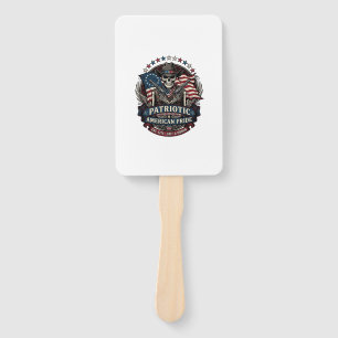 Patriotic Skeleton Cowboy Dark Patriot Skeleton & Hand Fan
