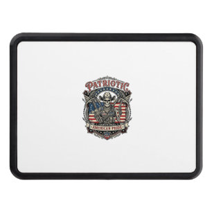 Patriotic Skeleton Cowboy Dark Patriot Skeleton &  Hitch Cover
