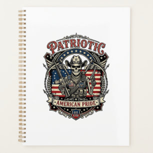 Patriotic Skeleton Cowboy Dark Patriot Skeleton &  Planner