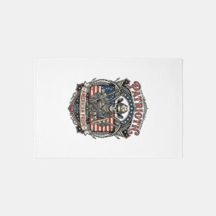 Patriotic Skeleton Cowboy Dark Patriot Skeleton & Rug