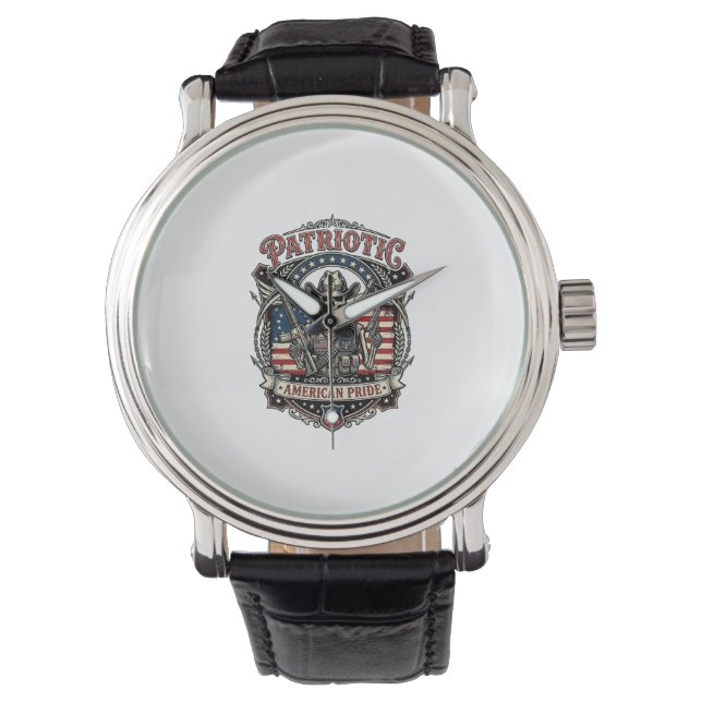 Patriotic Skeleton Cowboy Dark Patriot Skeleton &  Watch (Front)