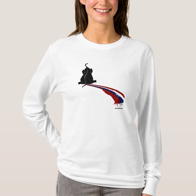 PATRIOTIC SKID MARKS REPUBLICAN T-Shirt (Front)