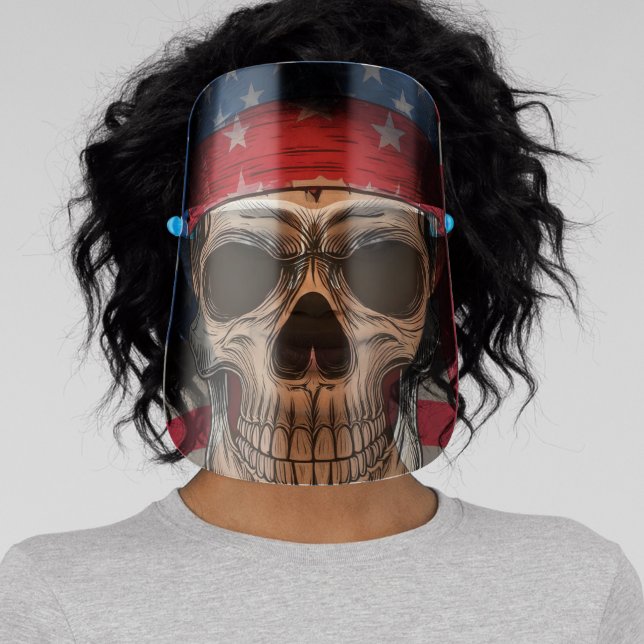 Patriotic Skull Face Mask (Insitu)