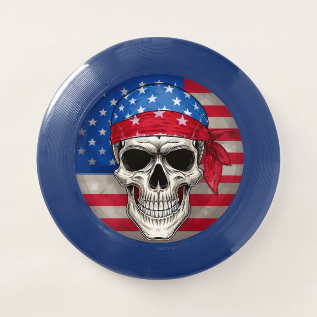Patriotic Skull Frisbee  (Front)