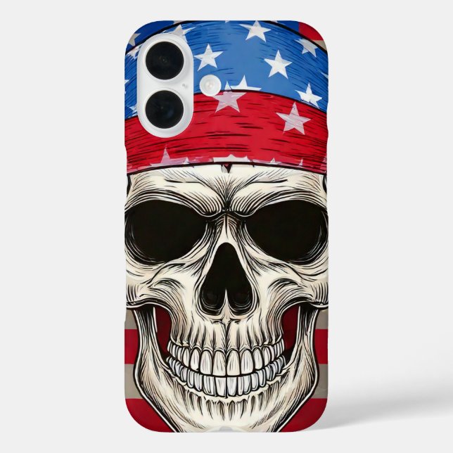 Patriotic Skull iPhone / iPad case (Back)