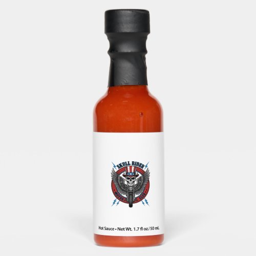 Patriotic Skull Motorcycle Eagle Vintage Hot Sauces