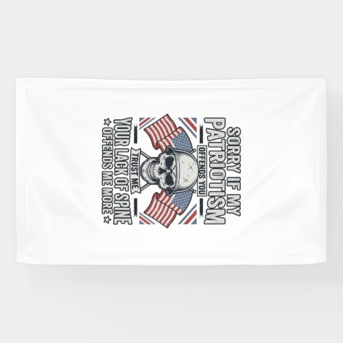 Patriotic Skull Vintage Engraving Quote Vector Des Banner