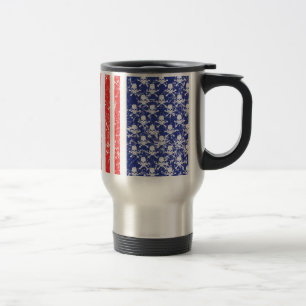 Patriotic Skulls Travel Mug