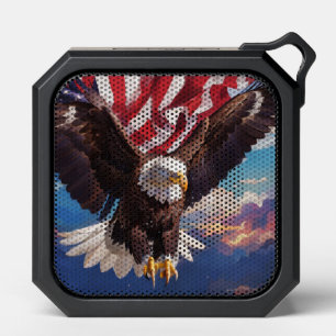*~* Patriotic Sky AP27 American Flag Bald Eagle Bluetooth Speaker