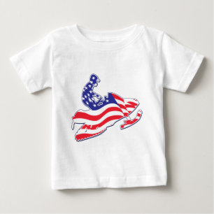 Patriotic-Sledder Baby T-Shirt