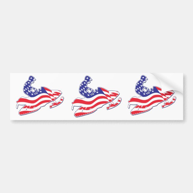 Patriotic-Sledder Bumper Sticker (Front)