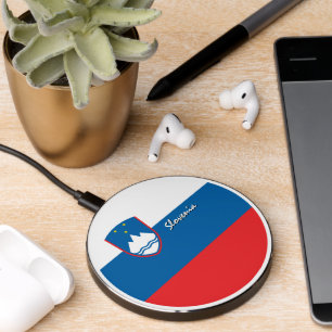Patriotic Slovenia Charger, Slovenian Flag Wireless Charger