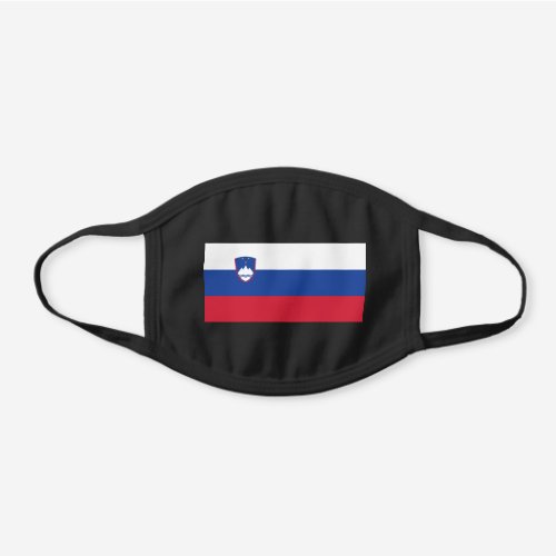 Patriotic Slovenia Flag Black Cotton Face Mask